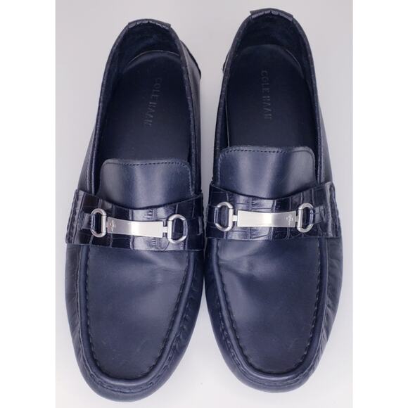 COLE HAAN Somerset Link Bit Loafers Black Leather Driving Shoes Men's Size 12M - Picture 6 of 16
